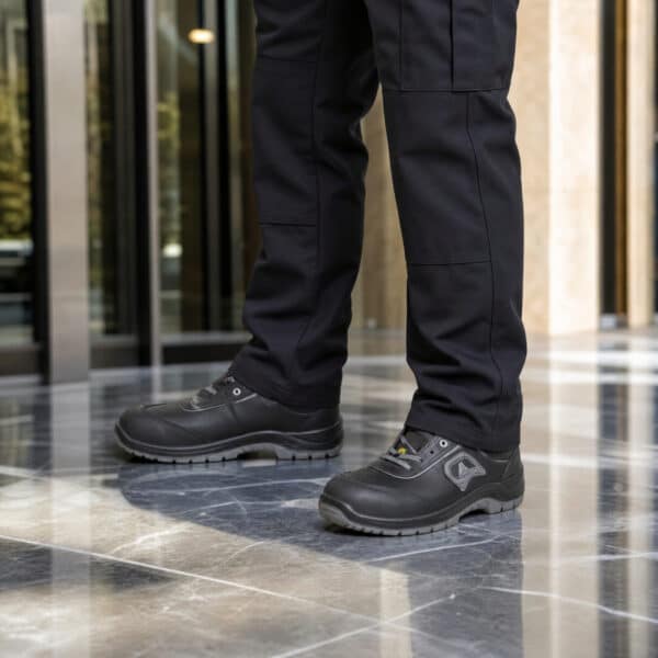 Chaussure de sécurité S3 légère avec embout renforcé pour chantier et industrie au Maroc.